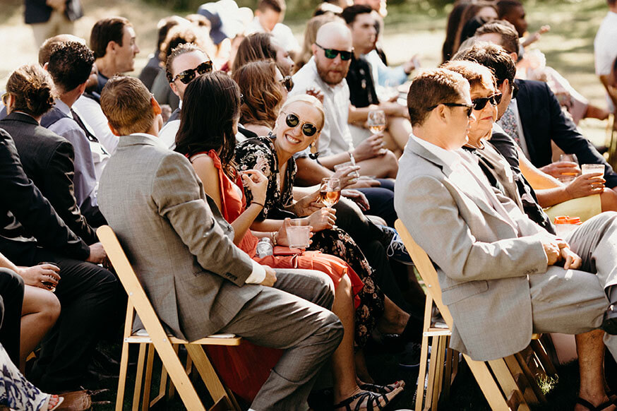 wedding party seating during ceremony