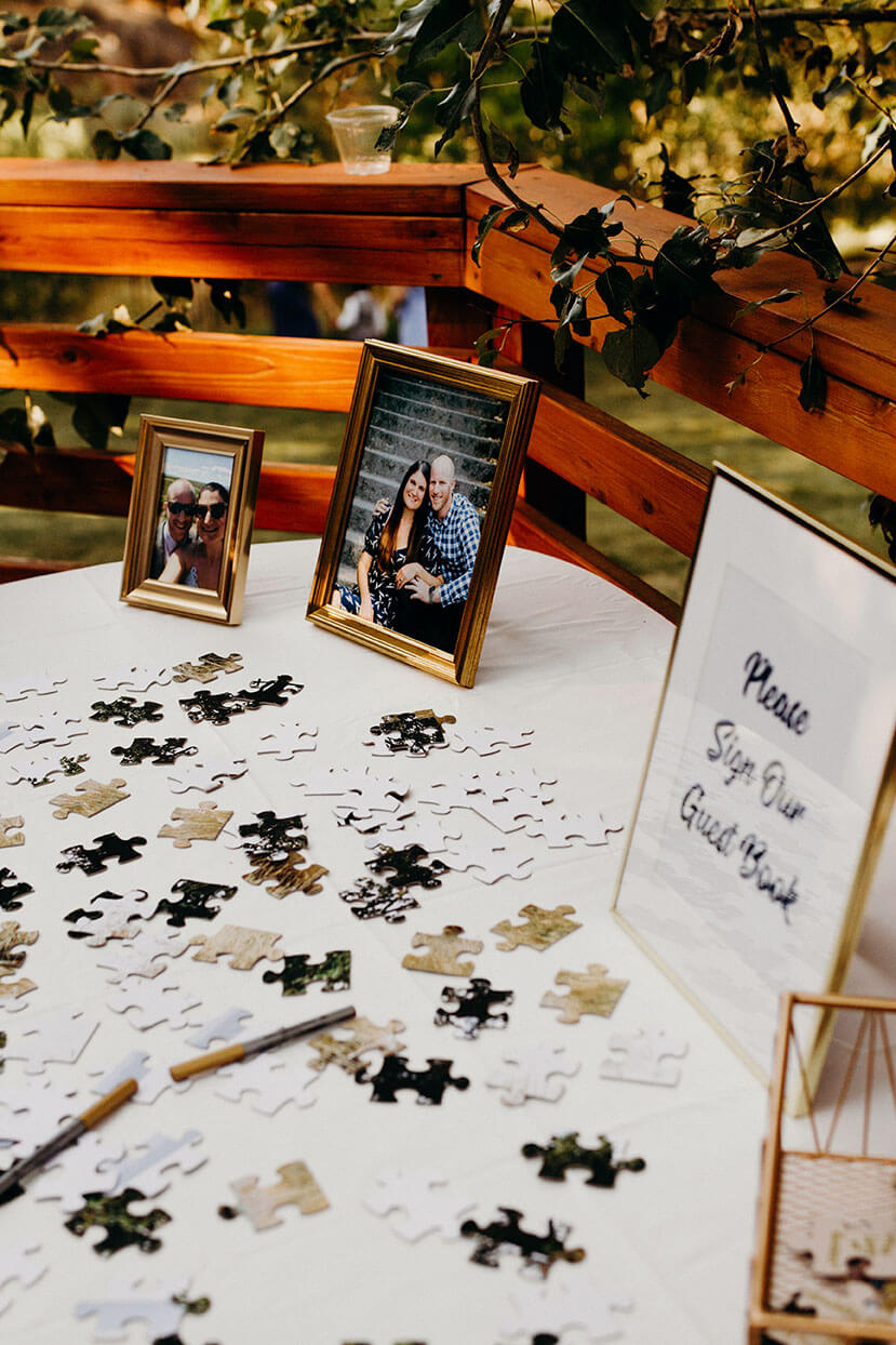 puzzle wedding guest book